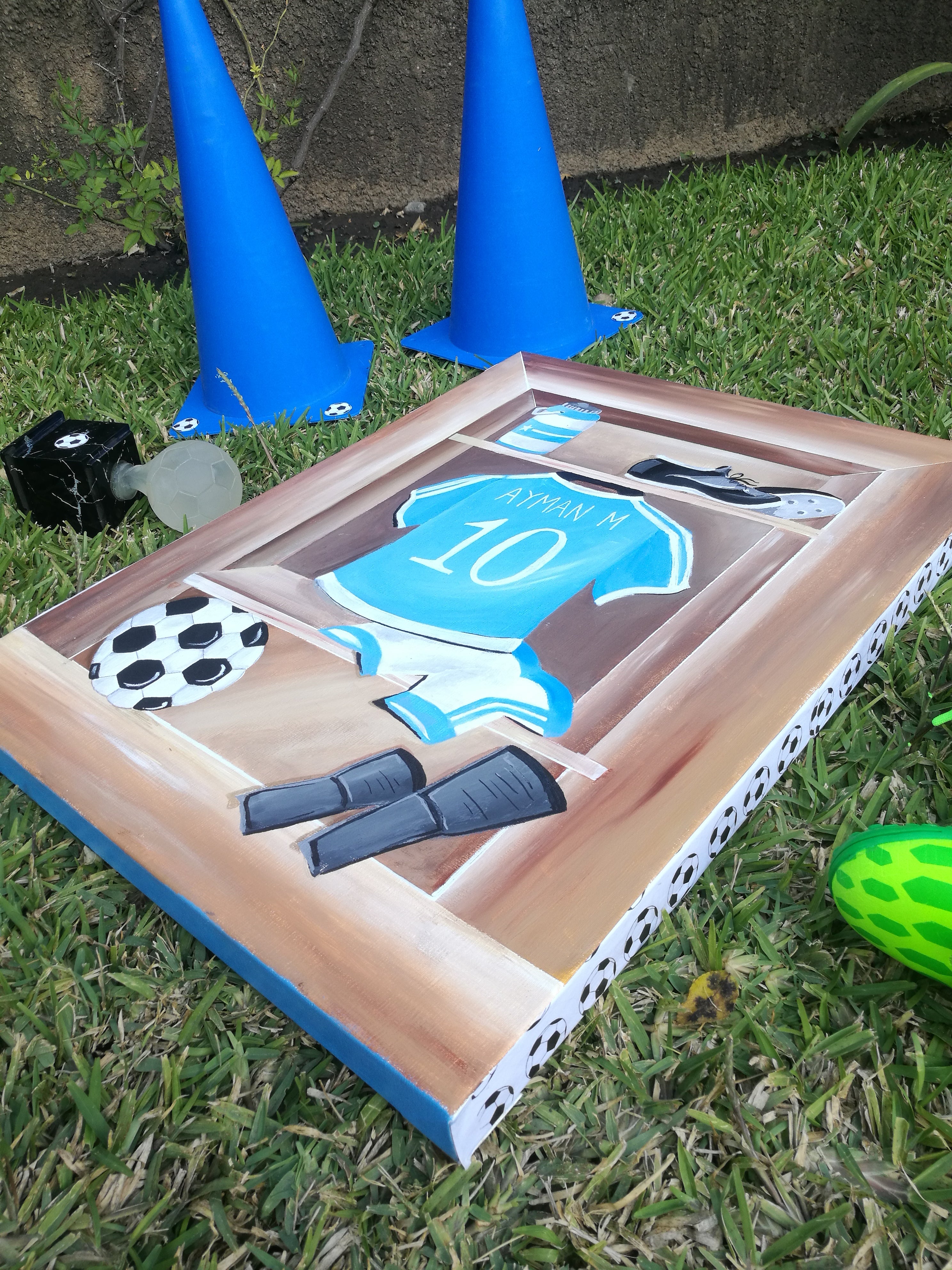 Personalized Soccer Locker Canvas - Large - Custom Name & Team Colors