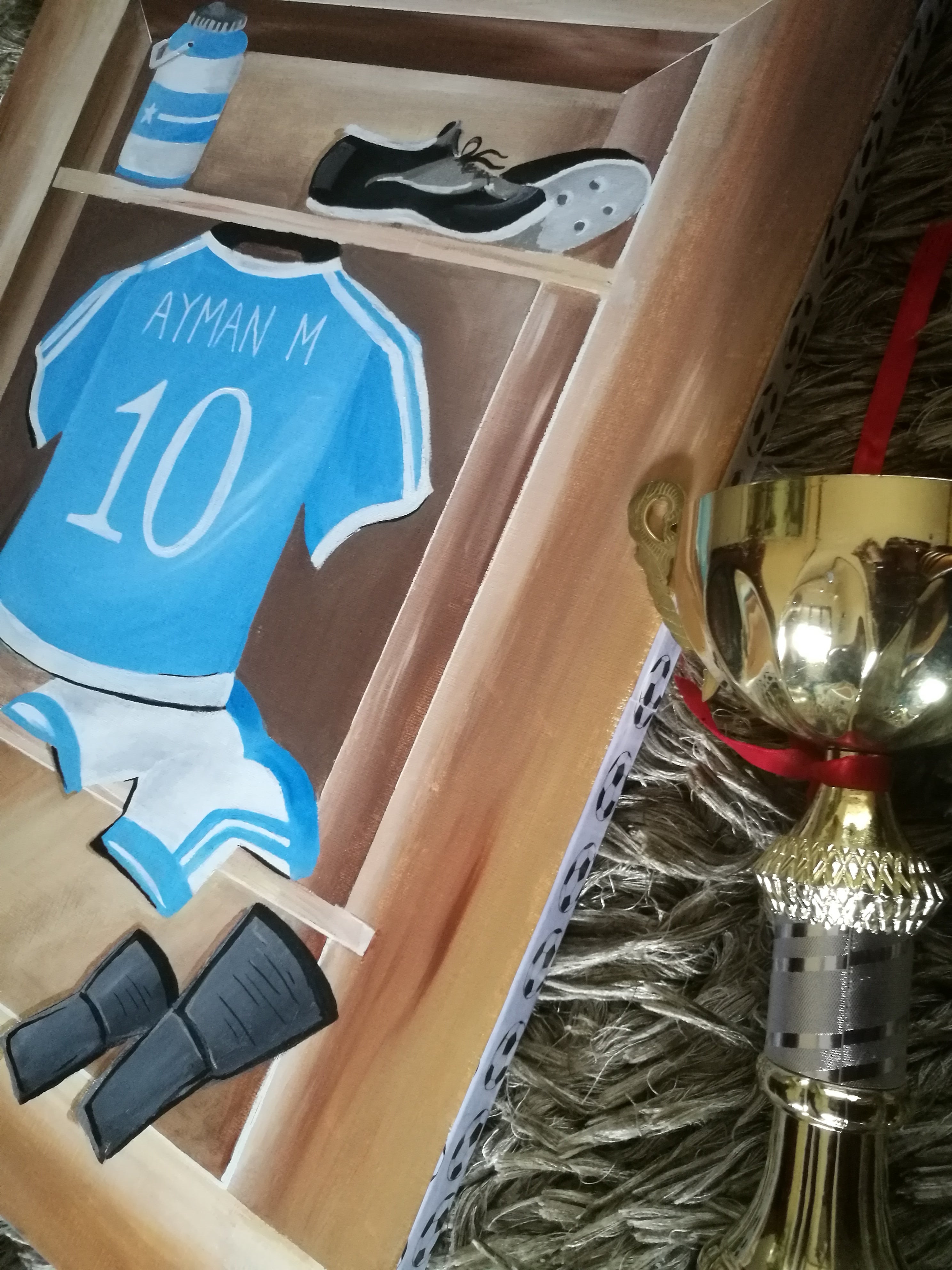 Personalized Soccer Locker Canvas - Large - Custom Name & Team Colors