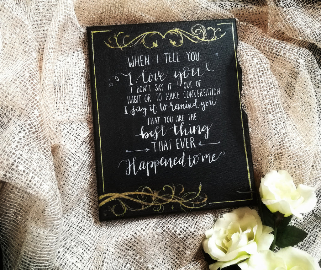 Affirmation Canvas - Handwritten Love Message