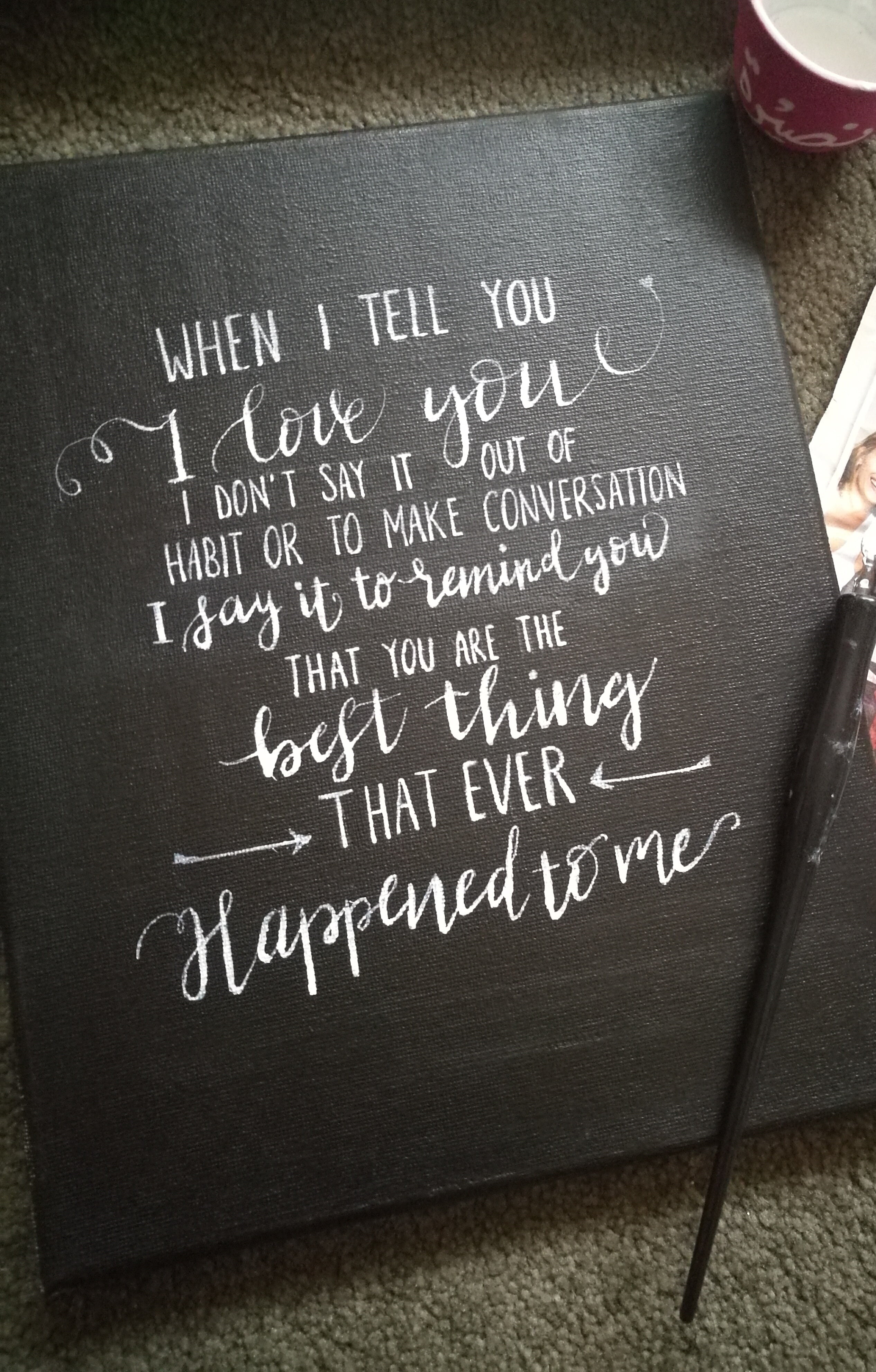 Affirmation Canvas - Handwritten Love Message