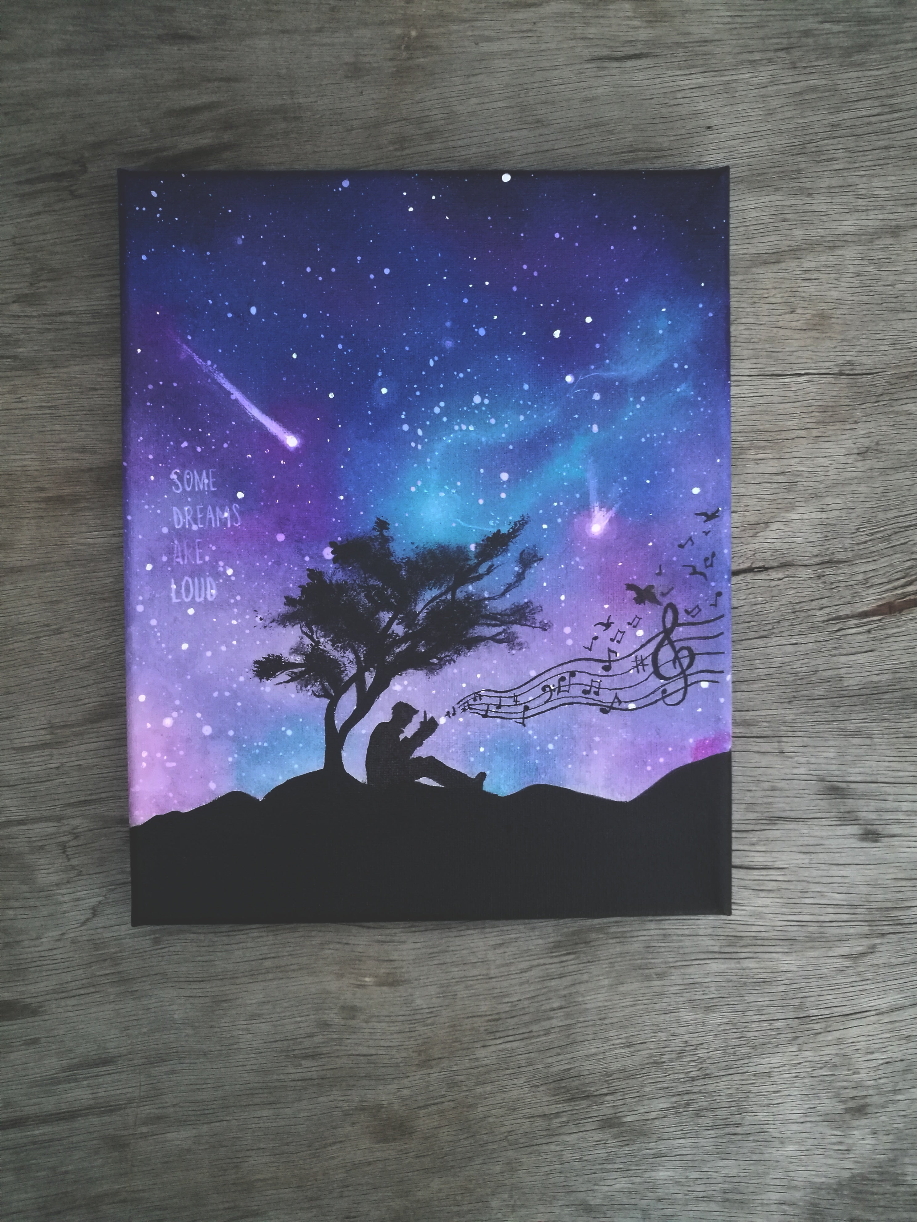 Personalized Handpainted Galaxy Canvas