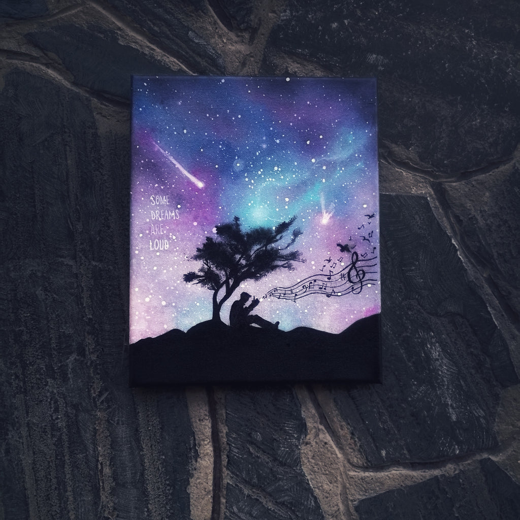 Personalized Handpainted Galaxy Canvas